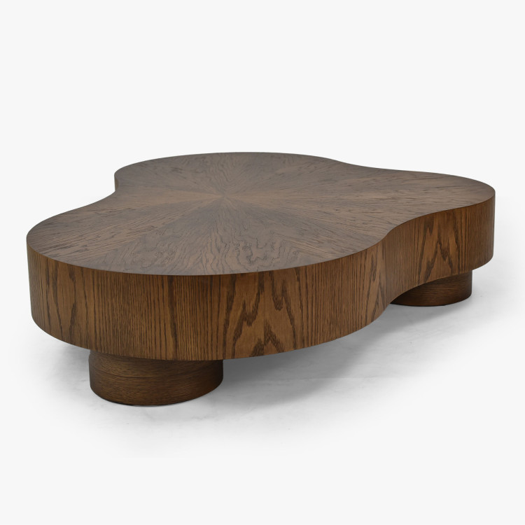 Design-Couchtisch in Nussbaumfarbe