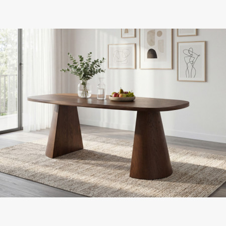 Designierter Esstisch 200 cm in Walnussfarbe