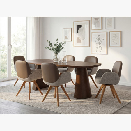 Designierter Esstisch 200 cm in Walnussfarbe