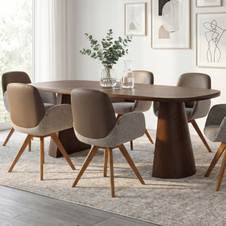 Designierter Esstisch 200 cm in Walnussfarbe