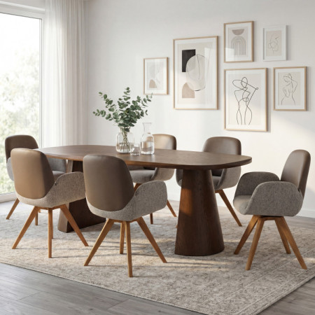 Designierter Esstisch 200 cm in Walnussfarbe