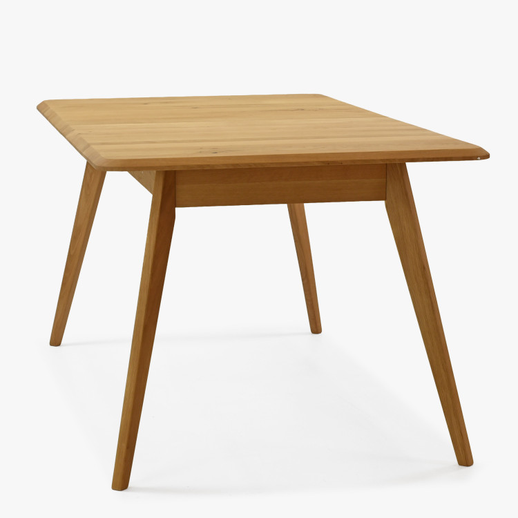 Holztisch aus Eiche 180 x 90 cm mit schrägen Beinen