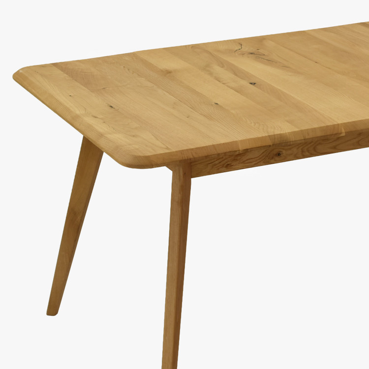 Holztisch aus Eiche 180 x 90 cm mit schrägen Beinen