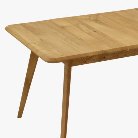 Holztisch aus Eiche 180 x 90 cm mit schrägen Beinen