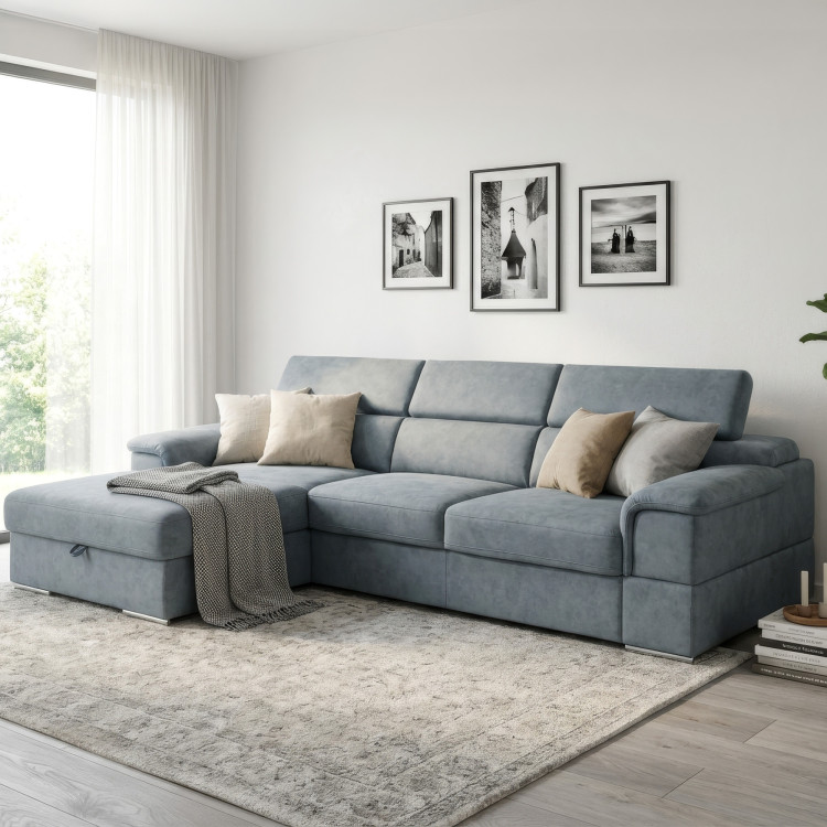 R Ecksofa mit Schlaffunktion – linke Ecke