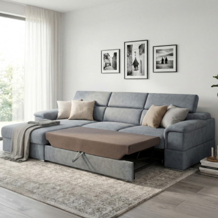 R Ecksofa mit Schlaffunktion – linke Ecke