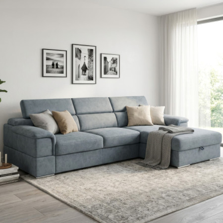 R Eck-Eckcouch mit Schlafunktion - rechte Ecke