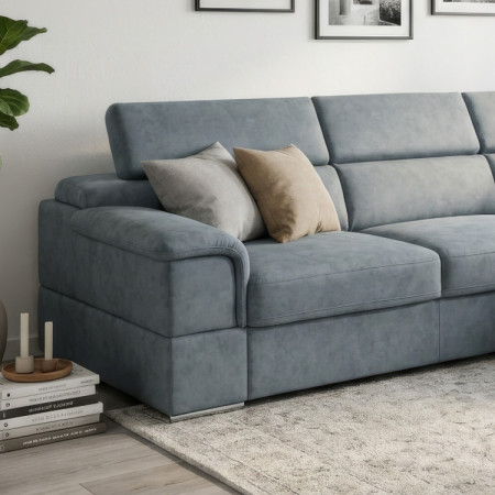 R Eck-Eckcouch mit Schlafunktion - rechte Ecke