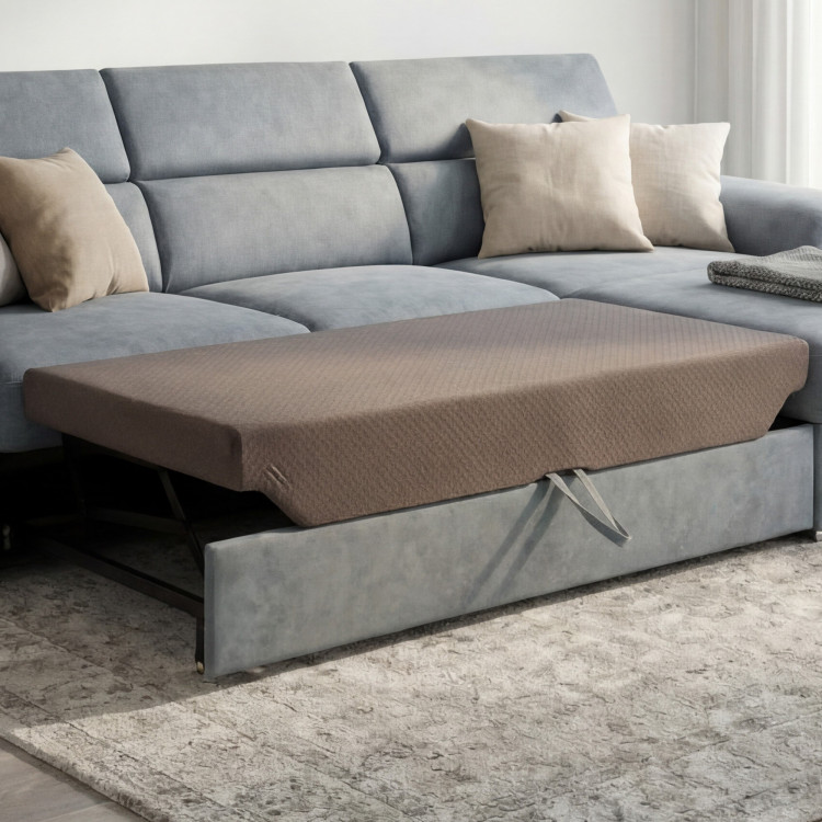 R Eck-Eckcouch mit Schlafunktion - rechte Ecke