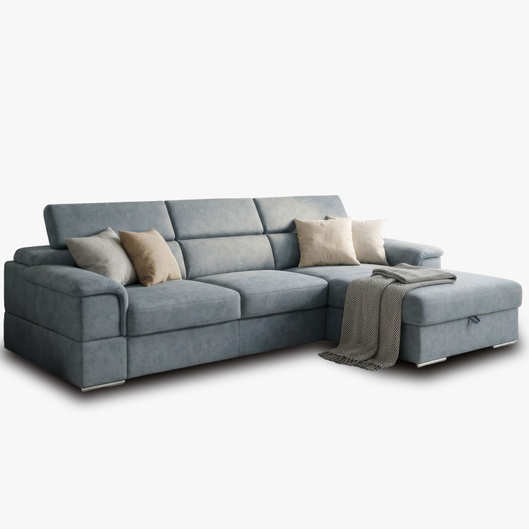 R Eck-Eckcouch mit Schlafunktion - rechte Ecke