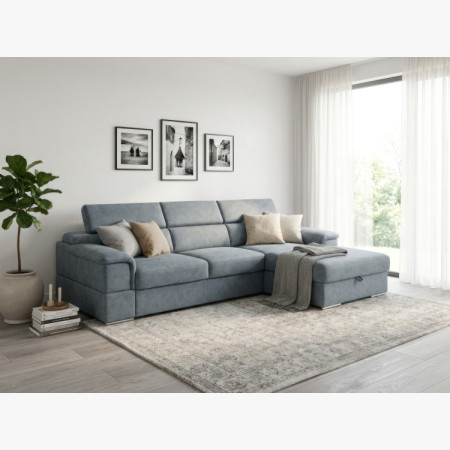 R Eck-Eckcouch mit Schlafunktion - rechte Ecke