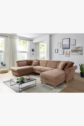 Sofa in U-Form auf Füßen - Ottoman links 2