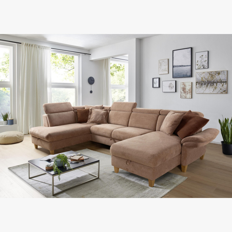 Sofa in U-Form auf Füßen - Ottoman links