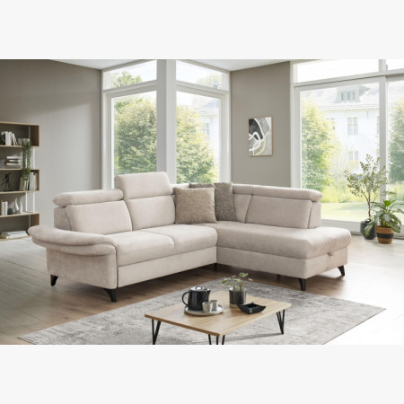 Runde Eckcouch Glendale – Ottoman rechts