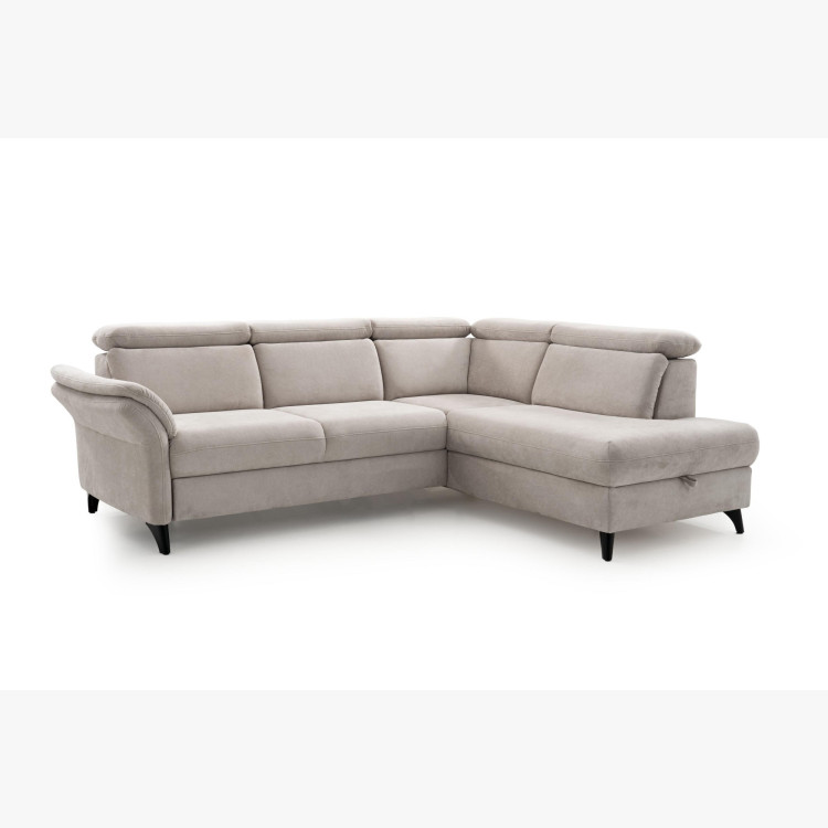 Runde Eckcouch Glendale – Ottoman rechts