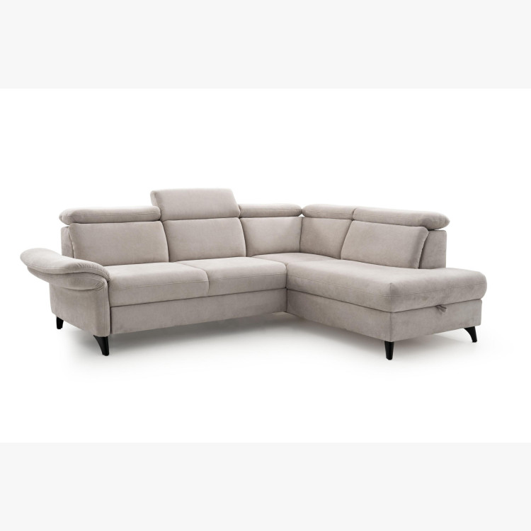 Runde Eckcouch Glendale – Ottoman rechts