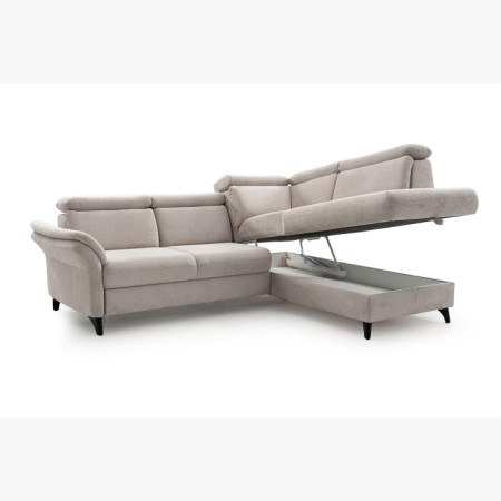 Runde Eckcouch Glendale – Ottoman rechts