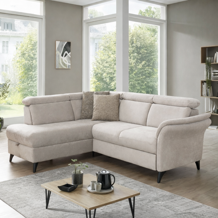 Rundecke Ecksofa Glendale - Ottoman links