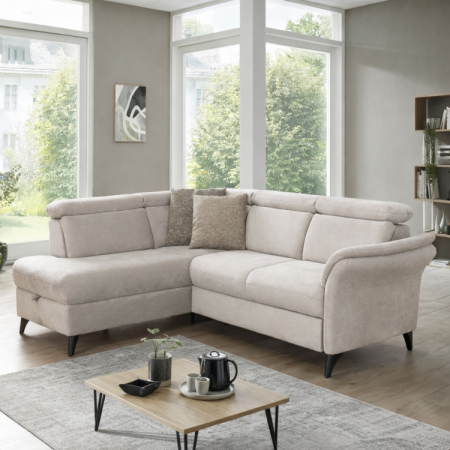 Rundecke Ecksofa Glendale - Ottoman links