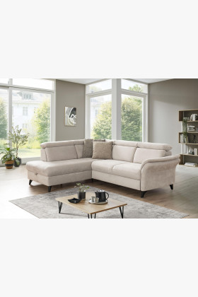 Rundecke Ecksofa Glendale - Ottoman links 2