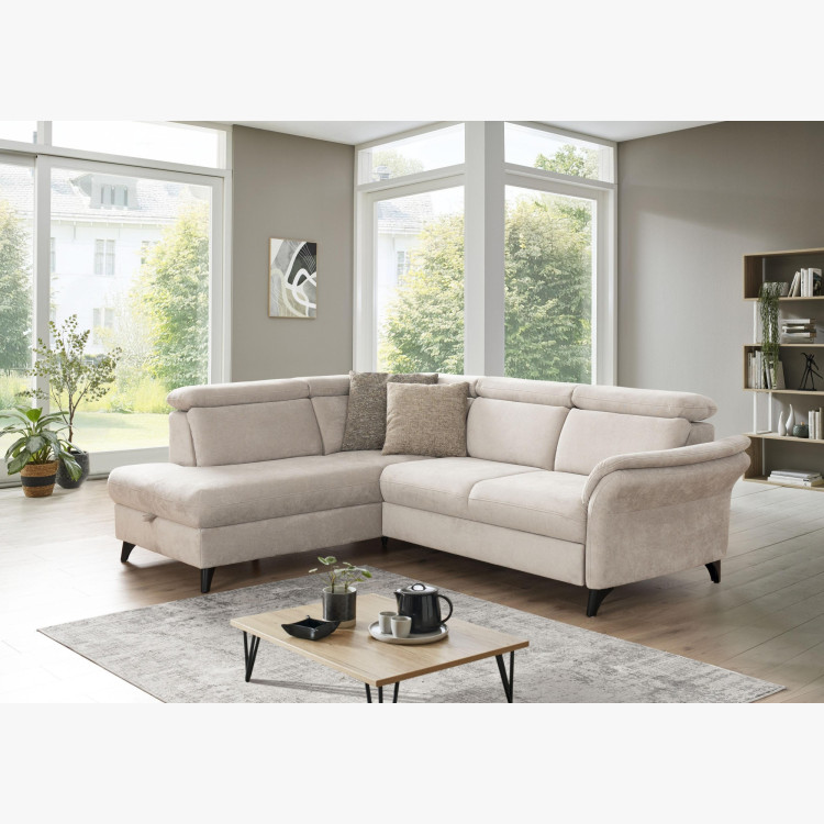 Rundecke Ecksofa Glendale - Ottoman links