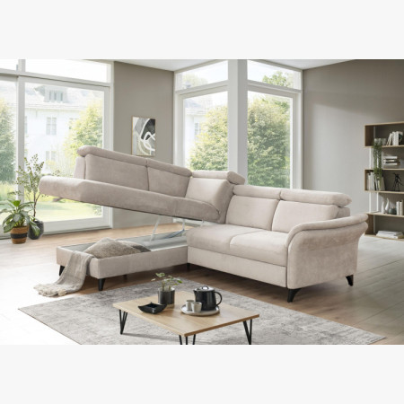 Rundecke Ecksofa Glendale - Ottoman links