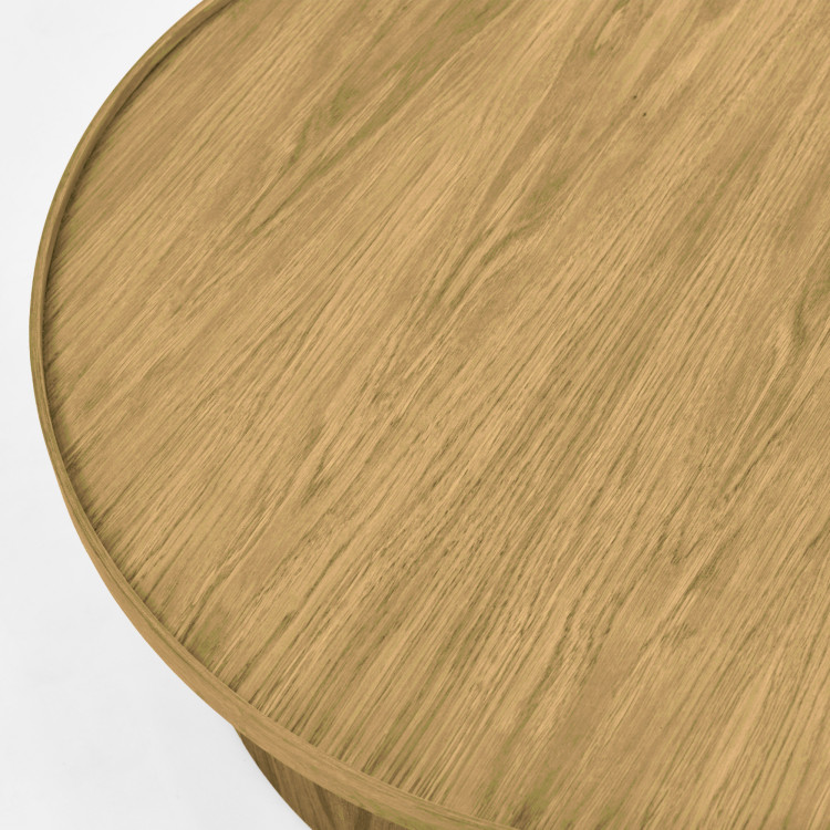 Eichen-Couchtisch Eiche natural, Ø 45 cm Form Zylinder