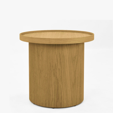 Eichen-Couchtisch Eiche natural, Ø 45 cm Form Zylinder