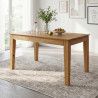 Ausziehbarer Esstisch Eiche massiv 120-180x80 cm