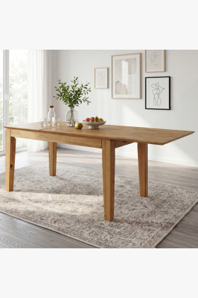 Eiche Tisch mit Auszug 120 x 80 cm 2