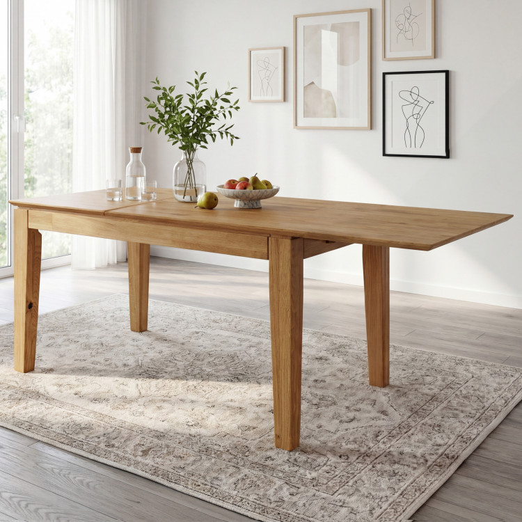 Eiche Tisch mit Auszug 120 x 80 cm