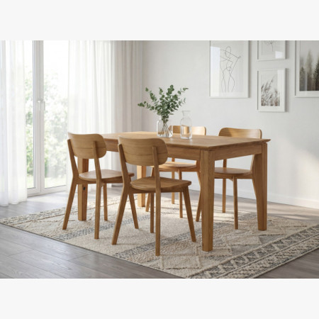 Eiche Tisch mit Auszug 120 x 80 cm