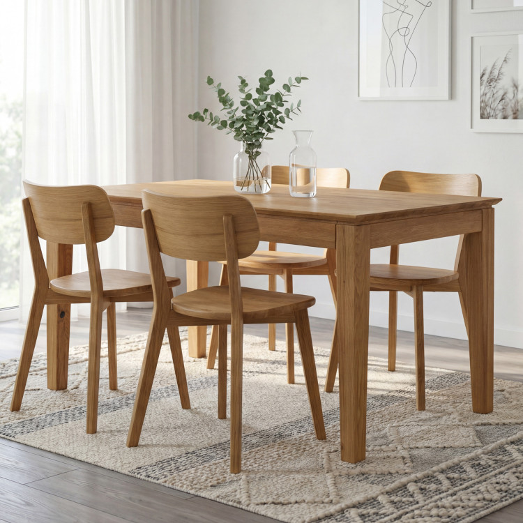 Eiche Tisch mit Auszug 120 x 80 cm