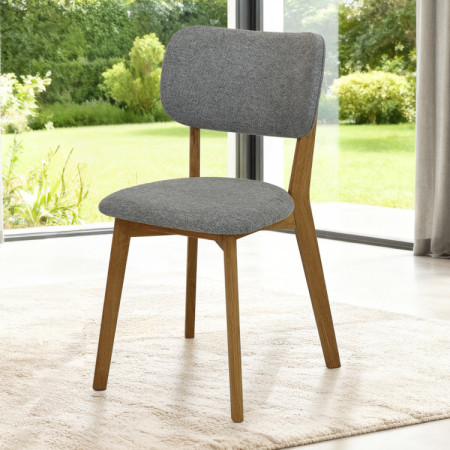 Čalouněná Esszimmerstuhl Easy Clean in der Farbe Grau