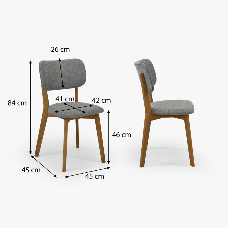 Čalouněná Esszimmerstuhl Easy Clean in der Farbe Grau