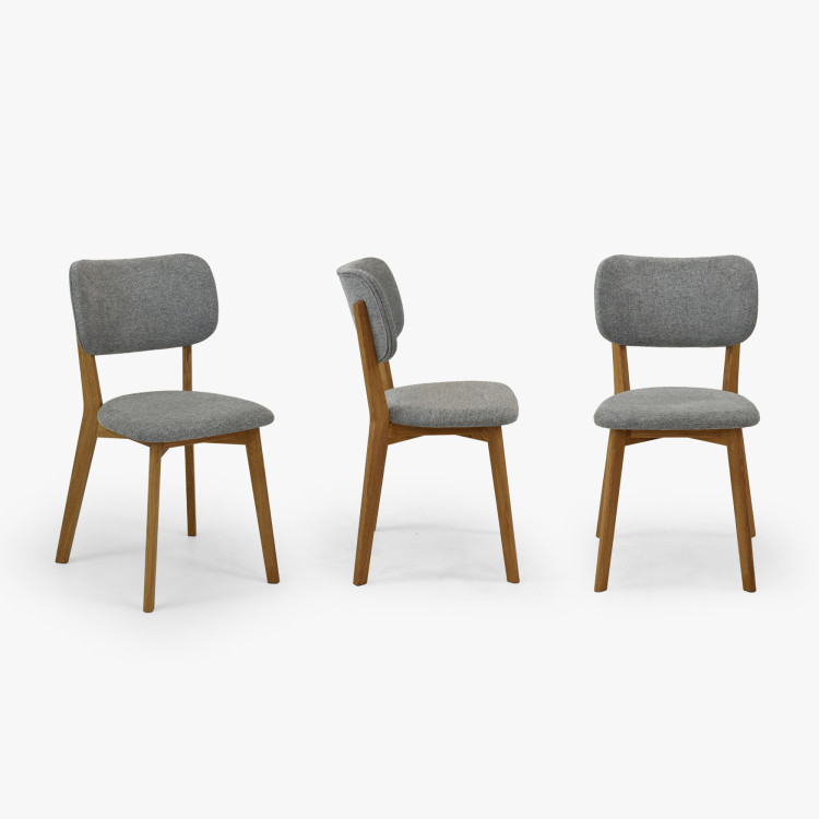 Čalouněná Esszimmerstuhl Easy Clean in der Farbe Grau