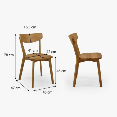 Dubicher Stuhl Hanka – massiver Esszimmerstuhl