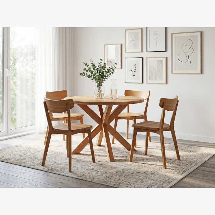 Dubicher Stuhl Hanka – massiver Esszimmerstuhl