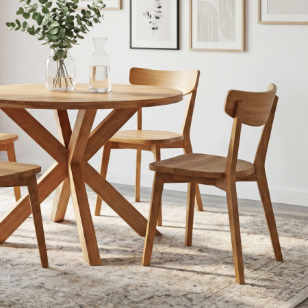 Dubicher Stuhl Hanka – massiver Esszimmerstuhl