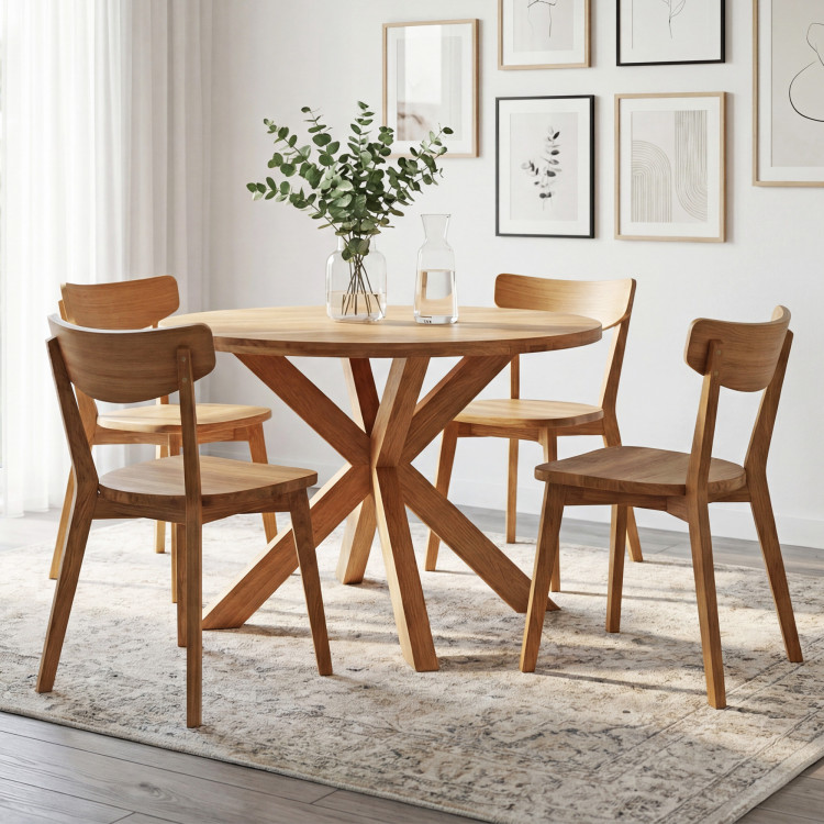 Dubicher Stuhl Hanka – massiver Esszimmerstuhl