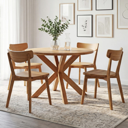 Dubicher Stuhl Hanka – massiver Esszimmerstuhl