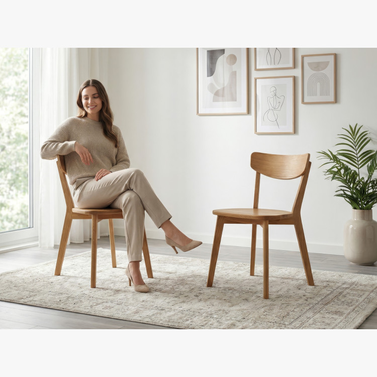 Dubicher Stuhl Hanka – massiver Esszimmerstuhl