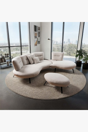 Sedergarnitur CURVE modernes Design – rechte Ecke