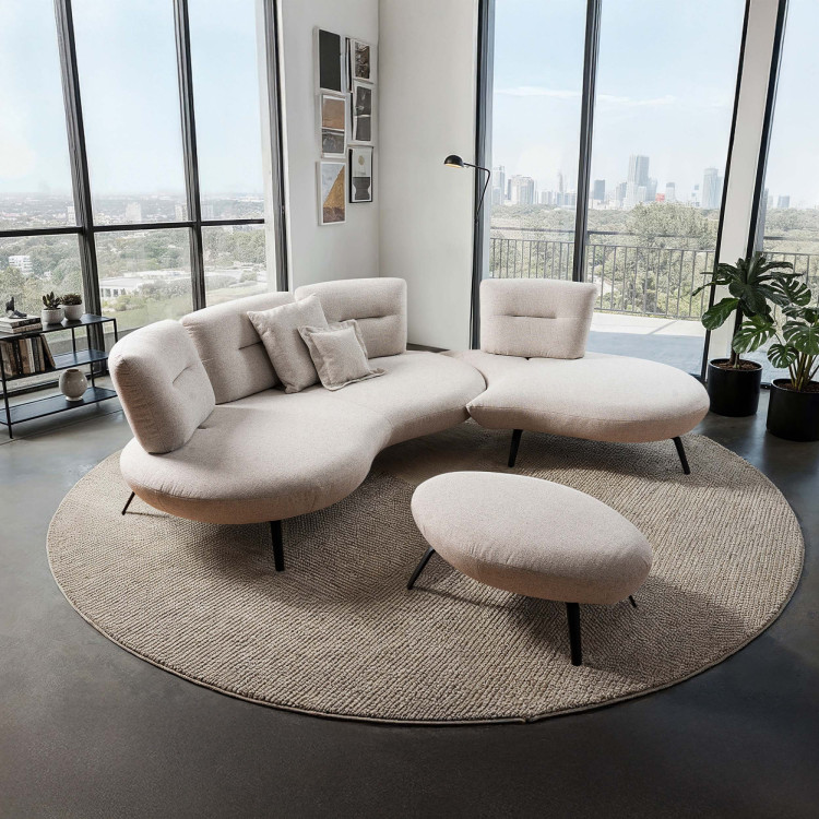 Sedergarnitur CURVE modernes Design – rechte Ecke