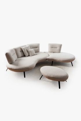 Sedergarnitur CURVE modernes Design – rechte Ecke 2