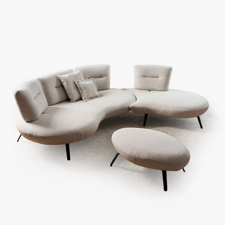 Sedergarnitur CURVE modernes Design – rechte Ecke