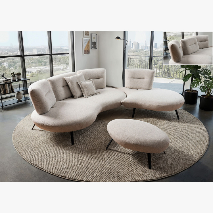 Sedergarnitur CURVE modernes Design – rechte Ecke