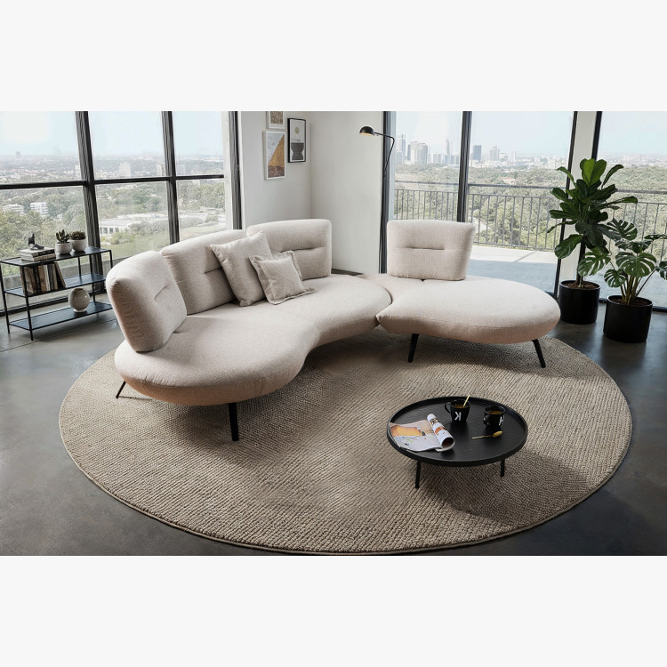 Sedergarnitur CURVE modernes Design – rechte Ecke