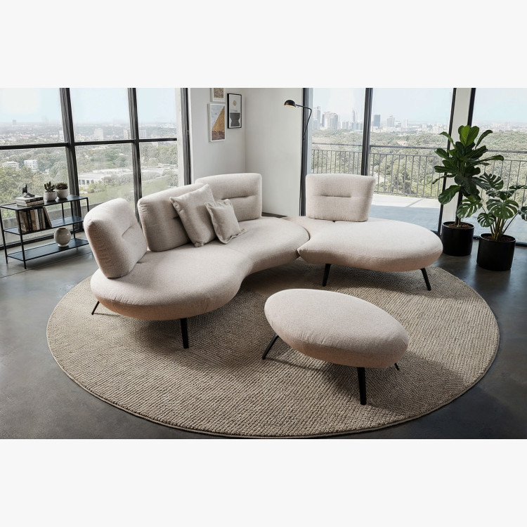 Sedergarnitur CURVE modernes Design – rechte Ecke