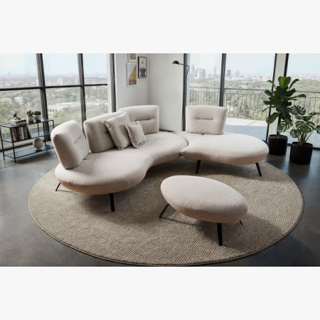 Sedergarnitur CURVE modernes Design – rechte Ecke